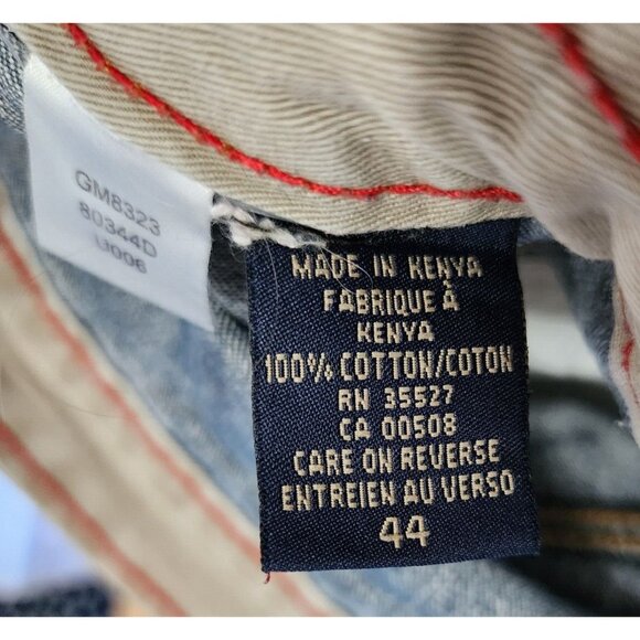 Y2K Marithe Francois Girbaud Double Button Skater Hip Hop Blue Jeans Size 44 - Picture 4 of 16